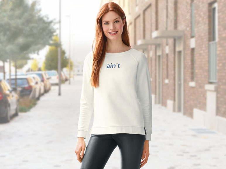Ga naar volledige schermweergave: esmara® Pullover voor dames, katoen en polyester - afbeelding 3