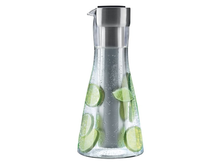 Aller en mode plein écran ERNESTO® Carafe en verre avec tube réfrigérant (1 L) - Photo 1