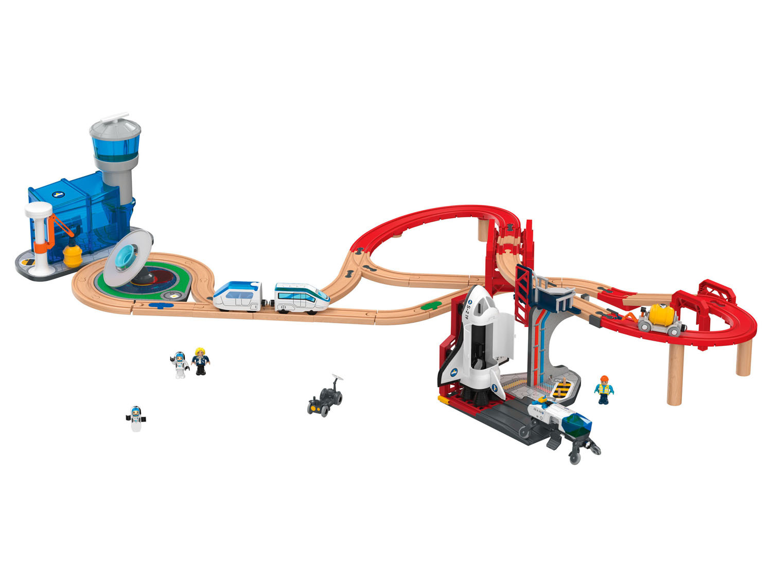 Playtive Set de chemin de fer et station-service en bo…