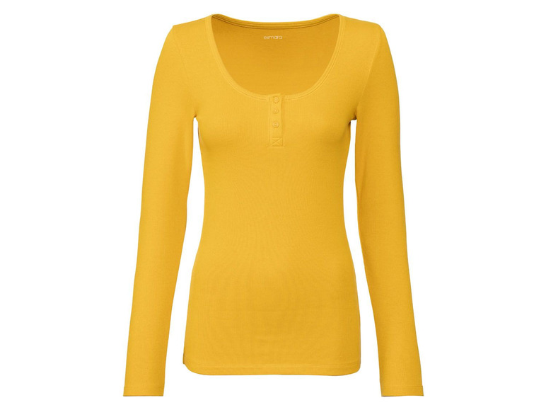 Ga naar volledige schermweergave: esmara® T-shirt voor dames, lange mouwen, katoen, viscose en elastaan - afbeelding 5