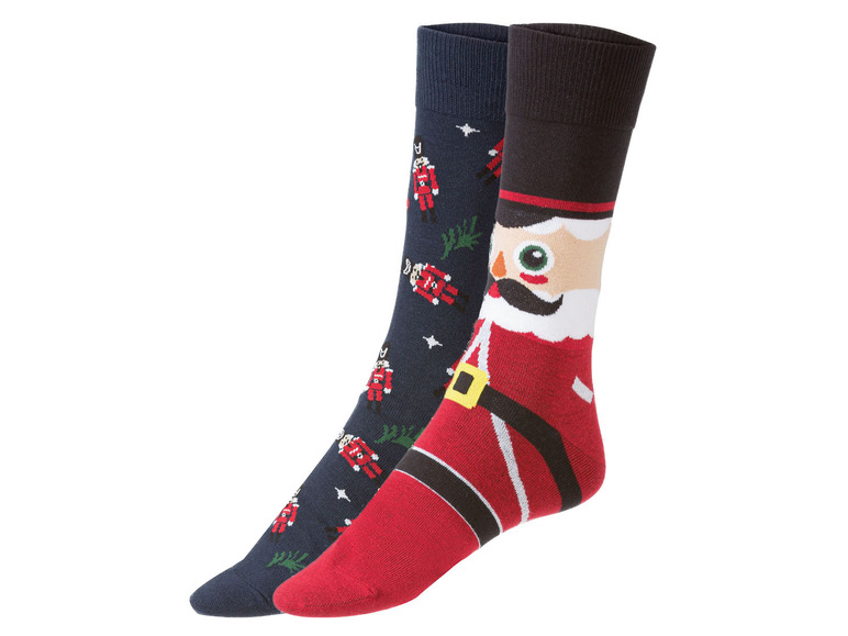 Aller en mode plein écran LIVERGY® Set de 2 paires de chaussettes de Noël en un mélange de coton - Photo 5