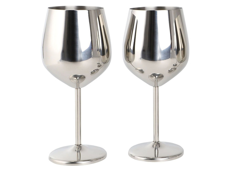 Aller en mode plein écran ECHTWERK Set de verres à vin en acier inoxydable, set de 2 - Photo 2