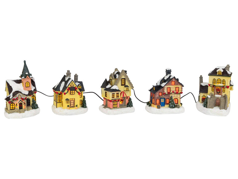 Ga naar volledige schermweergave: LIVARNO home Kersthuisjes met ledverlichting - afbeelding 2