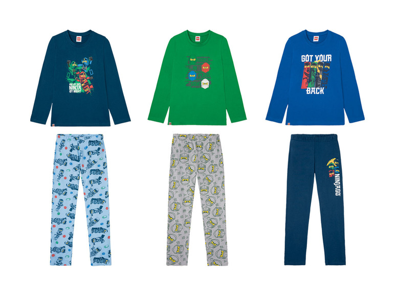 Ga naar volledige schermweergave: LEGO Katoenen pyjama met NINJAGO®-print - afbeelding 1