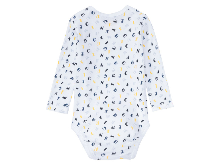 Aller en mode plein écran lupilu® Set de 3 bodies bébé en pur coton bio avec manches longues - Photo 33