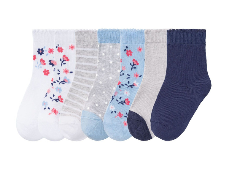 Ga naar volledige schermweergave: lupilu® Sokken voor meisjes, set van 7 paar, katoen, polyamide en elastaan - afbeelding 10