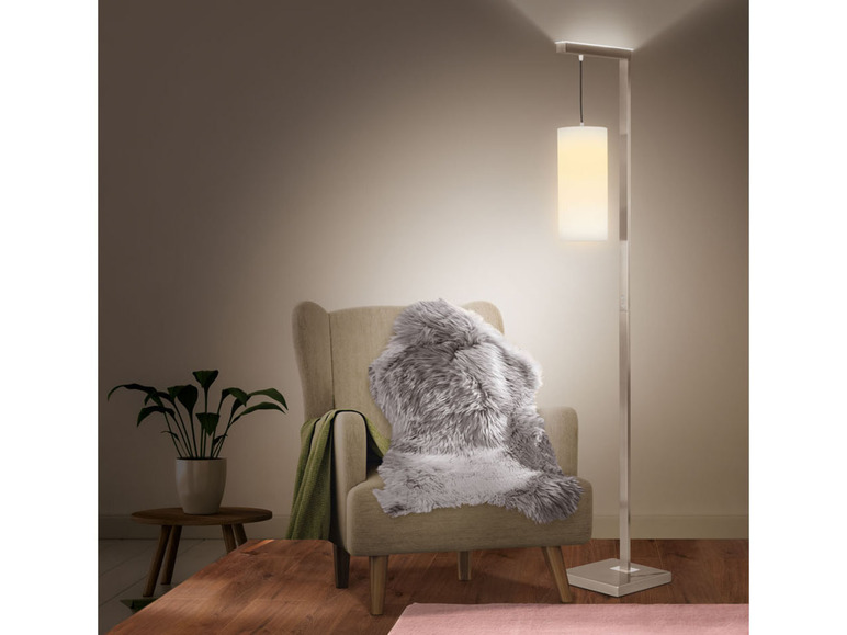 Ga naar volledige schermweergave: Livarno Home Ledstaanlamp, met leeslampje - afbeelding 2