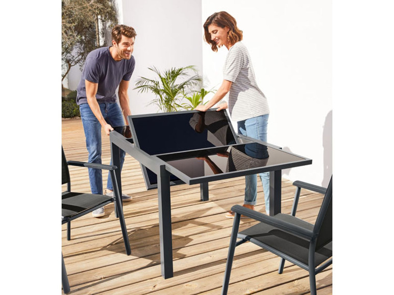 Aller en mode plein écran florabest Table de jardin en aluminium, extensible - Photo 9