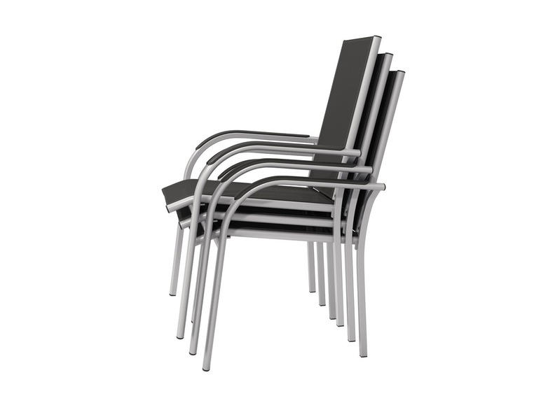 Aller en mode plein écran florabest Chaise empilable en aluminium, 45 cm hauteur d'assied - Photo 4