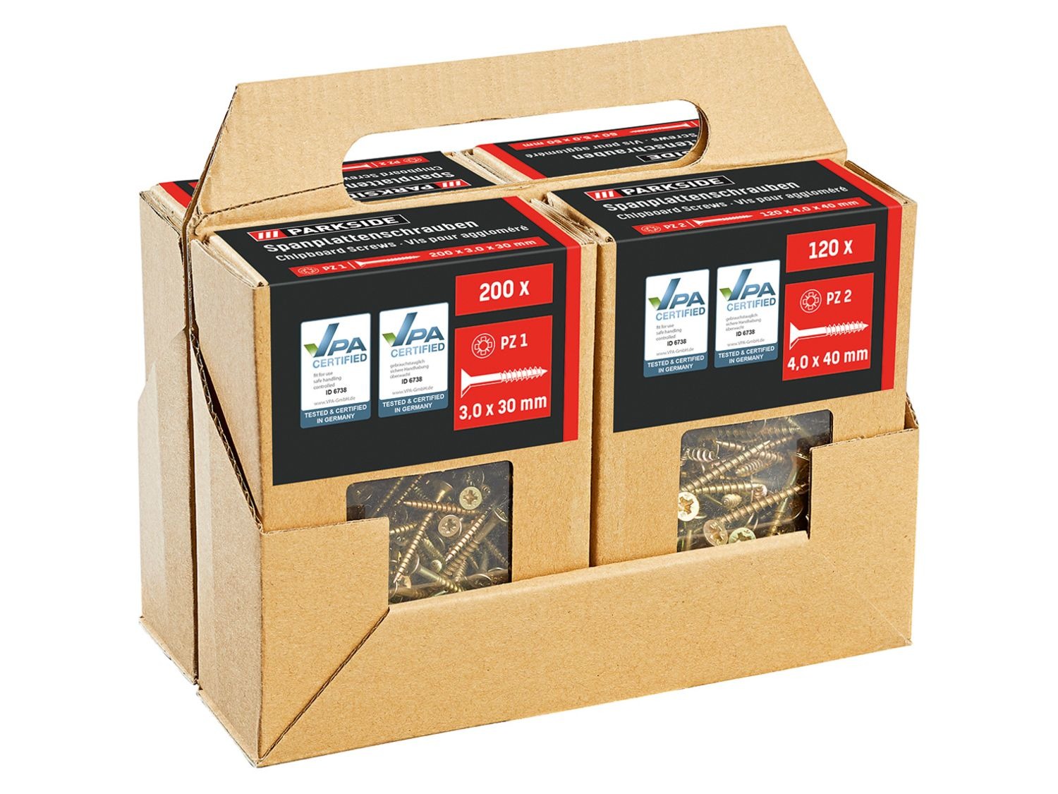 Set de chevilles, clous ou vis pour aggloméré Lidl.be