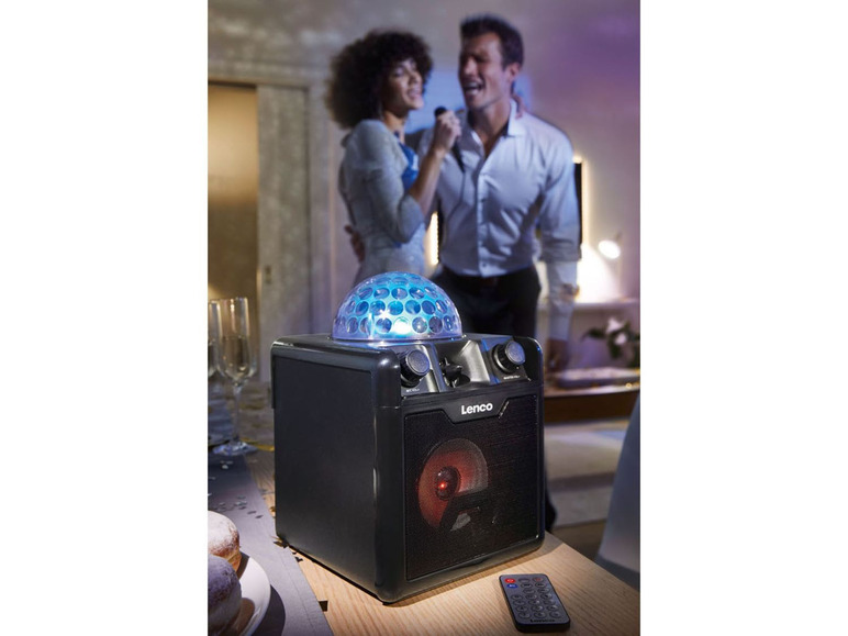 Ga naar volledige schermweergave: Lenco Disco-luidspreker met micro voor karaoke - afbeelding 3
