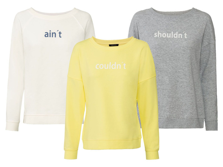Ga naar volledige schermweergave: esmara® Pullover voor dames, katoen en polyester - afbeelding 1