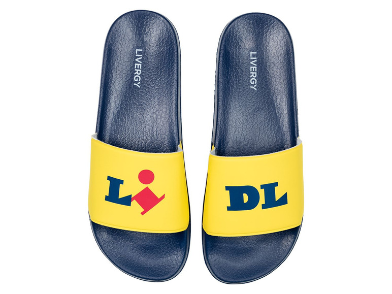 Ga naar volledige schermweergave: LIVERGY® Slippers voor heren, Lidl-logo, PU, textiel en EVA - afbeelding 1