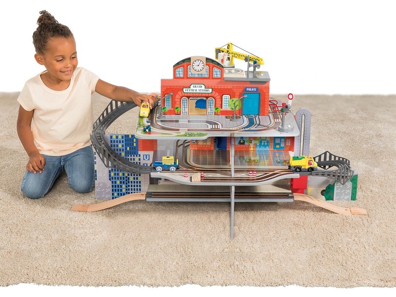 Ga naar volledige schermweergave: Playtive JUNIOR Houten treinstationset XXL - afbeelding 12