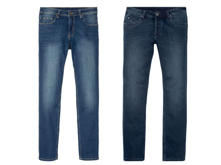 Ga naar volledige schermweergave: LIVERGY® Jeansbroek voor heren, slim fit, katoen, polyester en elastaan - afbeelding 1