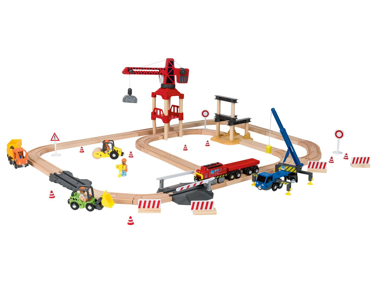 Playtive Set de chemin de fer en bois Lidl.be
