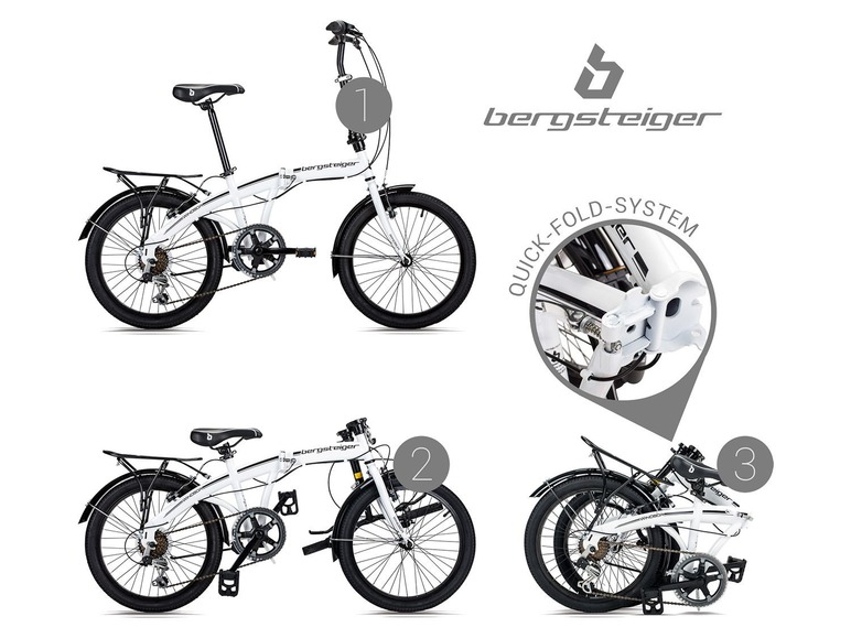 Aller en mode plein écran Bergsteiger Vélo pliant »Windsor«, 20 pouces, pliage rapide - Photo 6