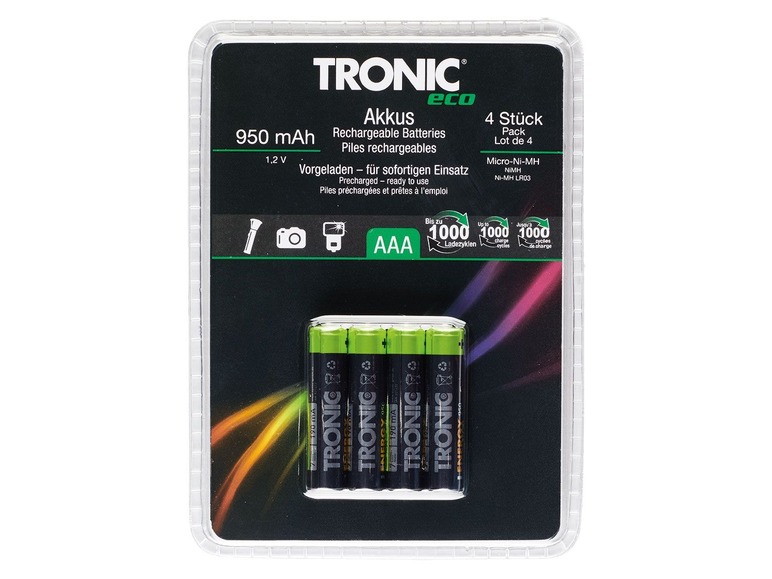 Ga naar volledige schermweergave: TRONIC Oplaadbare batterijen, Ni-MH, 4 stuks - afbeelding 3