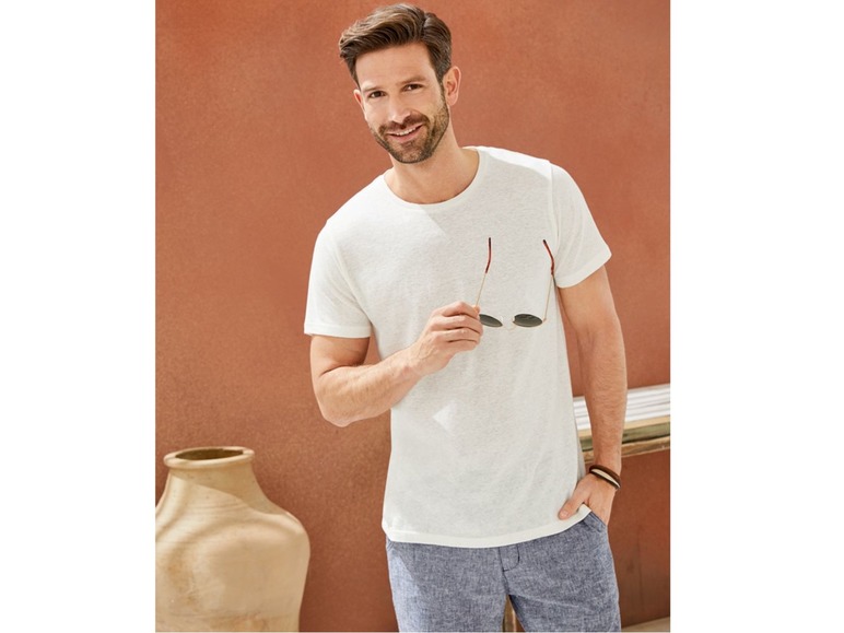 Aller en mode plein écran LIVERGY® T-shirt pour hommes, lin et coton - Photo 2