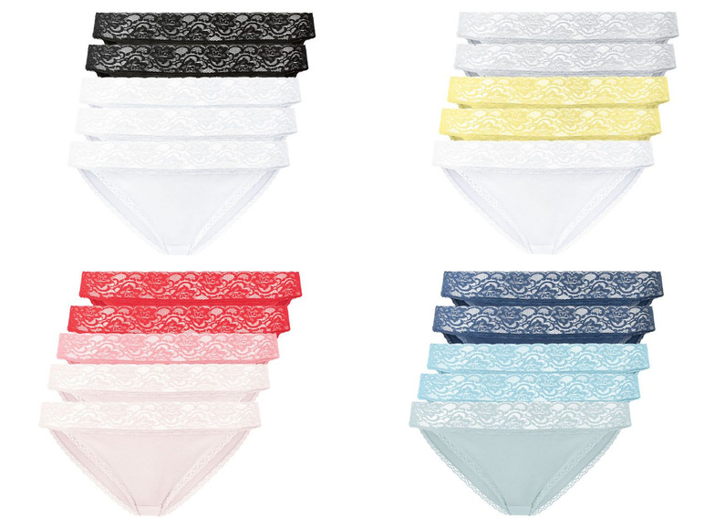 Ga naar volledige schermweergave: ESMARA® Lingerie Minislips voor dames, set van 5, kant - afbeelding 1