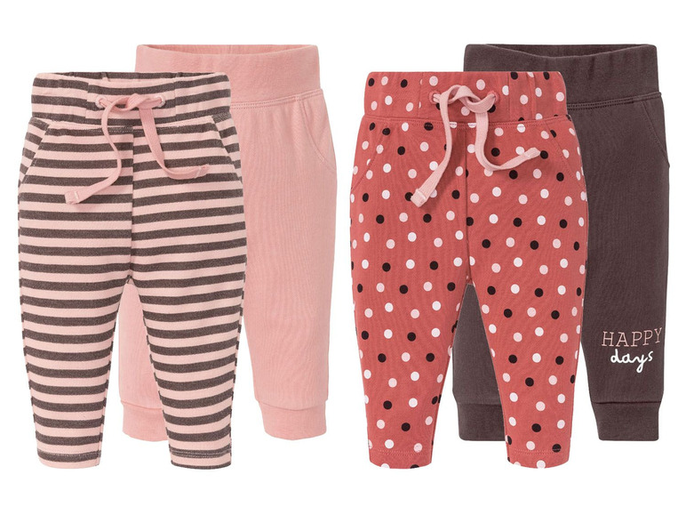 Aller en mode plein écran lupilu® Pantalon de jogging bébé, set de 2, 50/56 - 86/92 - Photo 1