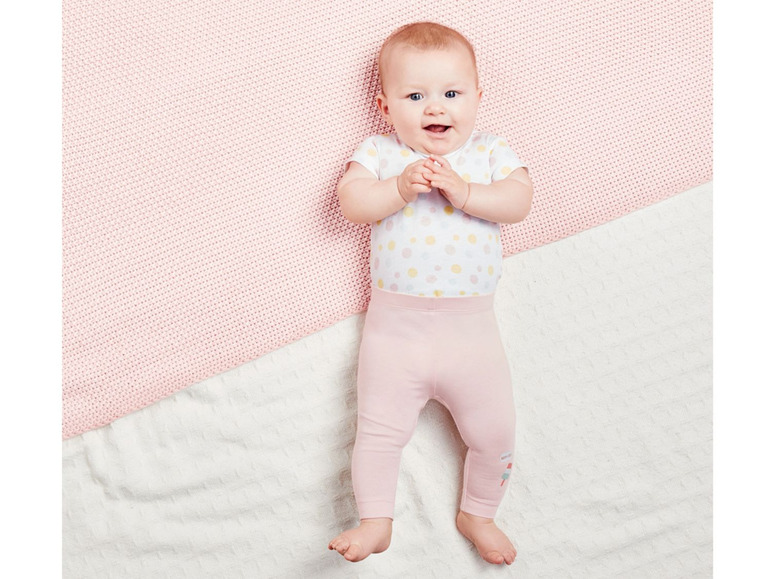 Aller en mode plein écran lupilu® Set de 2 leggings bébé, contient du coton - Photo 7