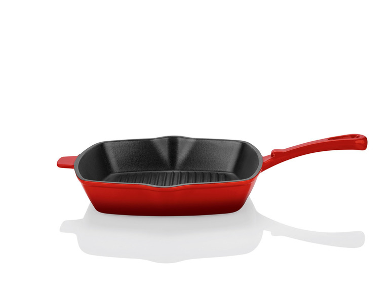 Ga naar volledige schermweergave: ERNESTO® Gietijzeren pan (Ø 25 cm) of grillpan (24,5 x 24,5 cm) - afbeelding 1