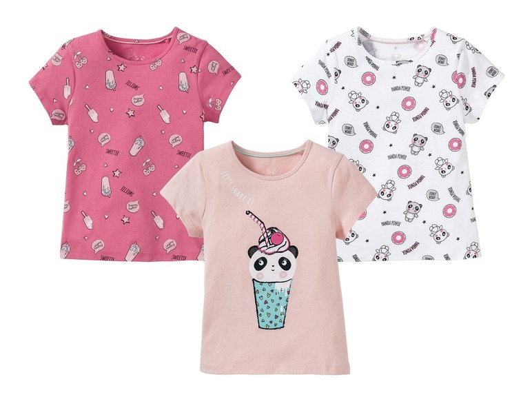 Aller en mode plein écran lupilu® Set de 3 T-shirts pour filles - Photo 1