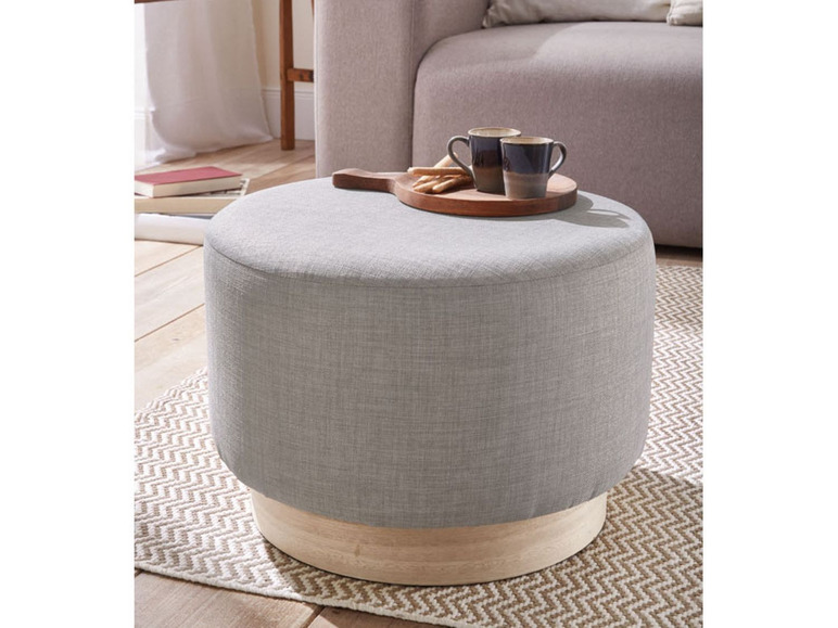 Aller en mode plein écran LIVARNO LIVING Pouf, Ø 47,5 cm - Photo 5