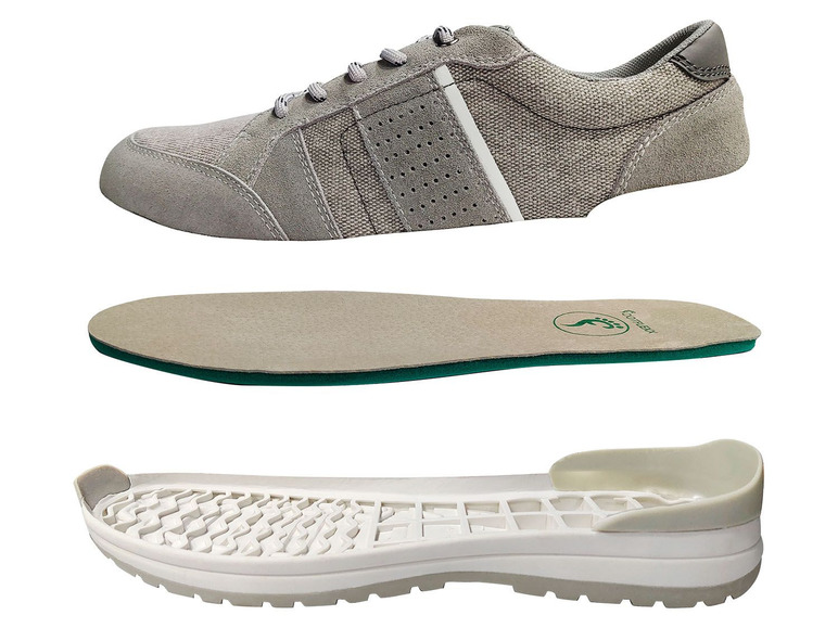 Ga naar volledige schermweergave: LIVERGY® Comfortschoenen voor heren, leder, PU, textiel, latex, TPR - afbeelding 5