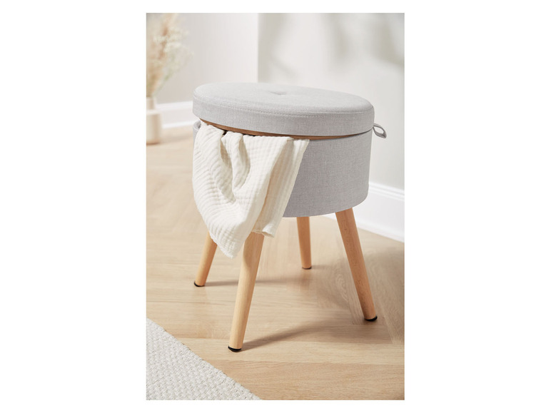 Aller en mode plein écran LIVARNO home Tabouret avec espace de rangement, Ø 36 cm - Photo 6