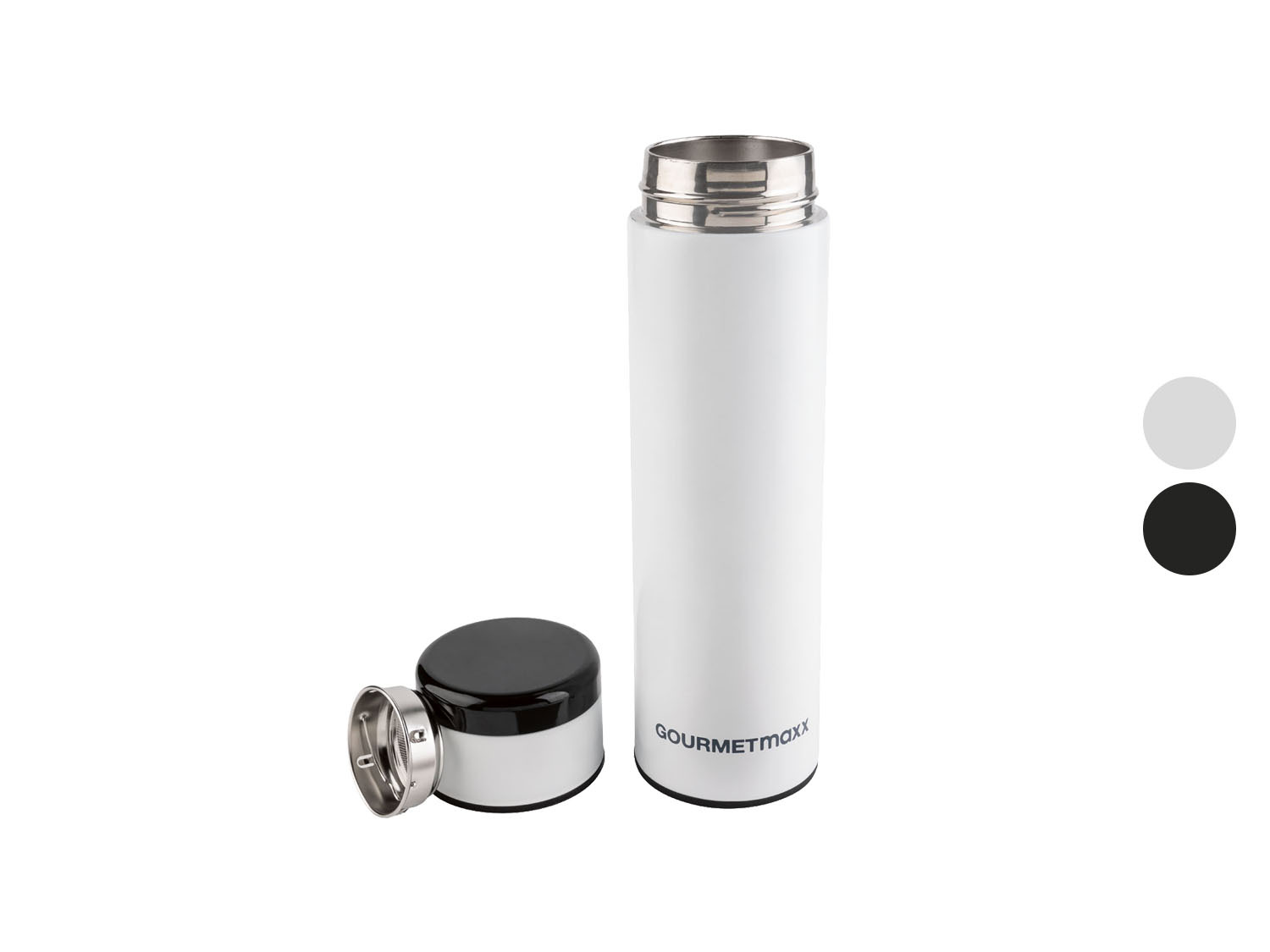 Gourmetmaxx GOURMETMAXX Bouteille Thermos Avec Température 500 ML Bouteille Isolée Blanc 