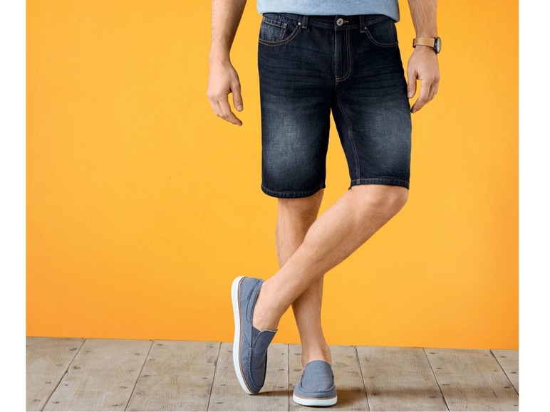 Aller en mode plein écran LIVERGY® Bermuda en jean pour hommes, en lin - Photo 7