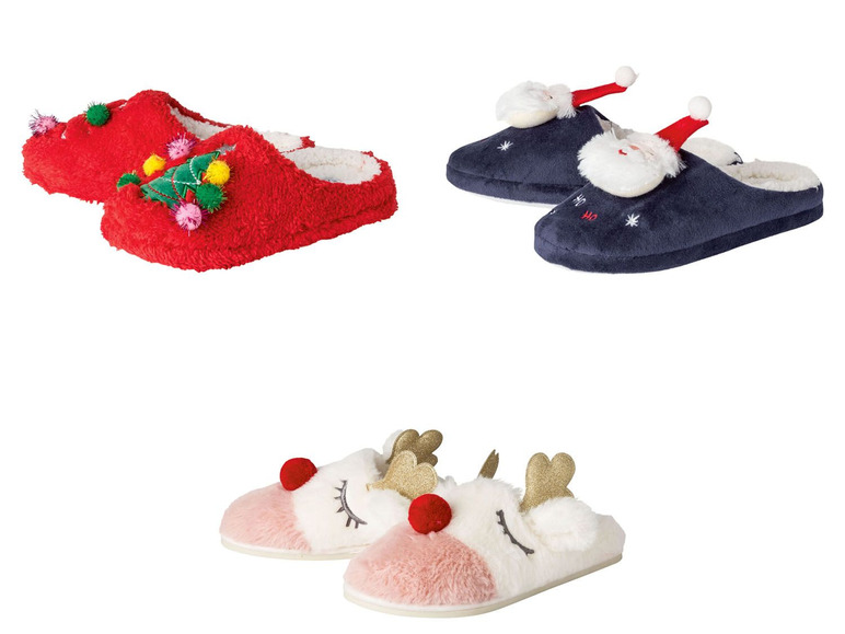 Ga naar volledige schermweergave: esmara Kerstpantoffels voor dames, TPR en textiel - afbeelding 1