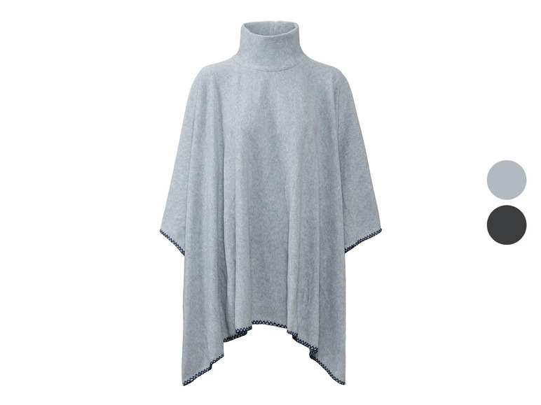 Ga naar volledige schermweergave: esmara® Fleece poncho voor dames, polyester - afbeelding 1