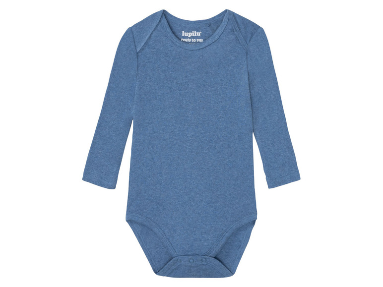 Ga naar volledige schermweergave: lupilu® Set van 3 biokatoenen body's met lange mouwen - afbeelding 5