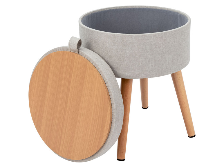 Aller en mode plein écran LIVARNO home Tabouret avec espace de rangement, Ø 36 cm - Photo 7