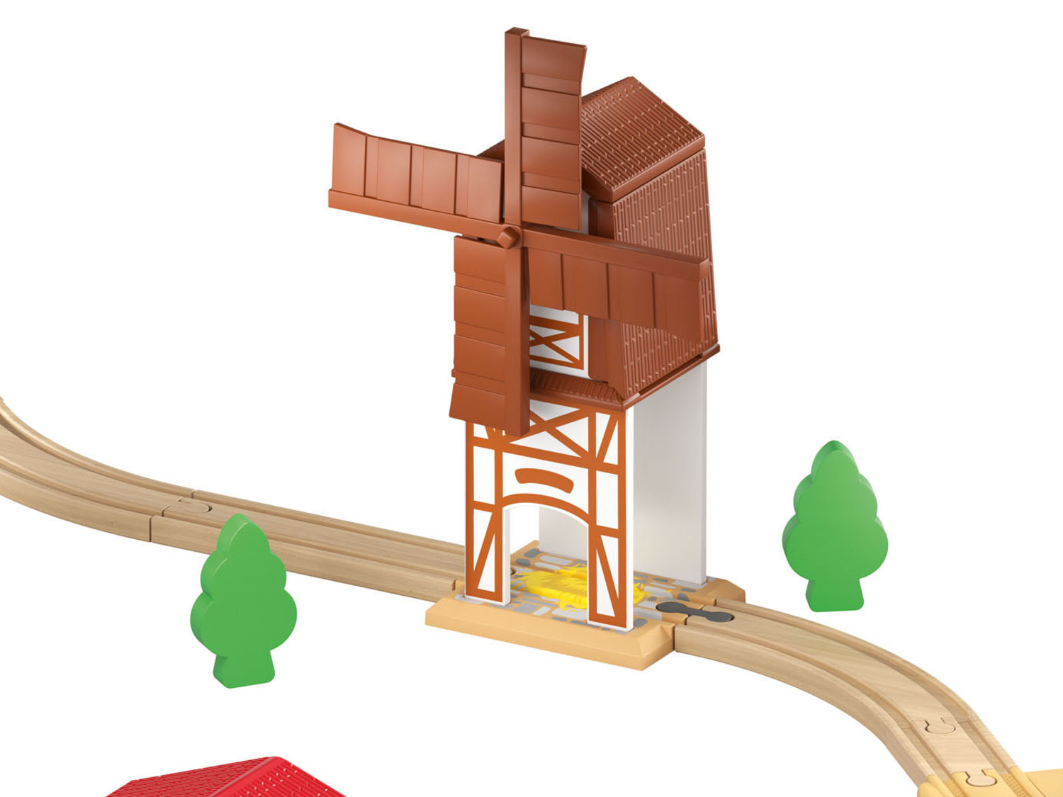 Playtive Set de chemin de fer en bois ferme ou pompiers