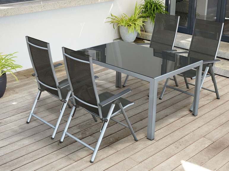Aller en mode plein écran florabest Table de jardin en aluminium, plateau réversible - Photo 4