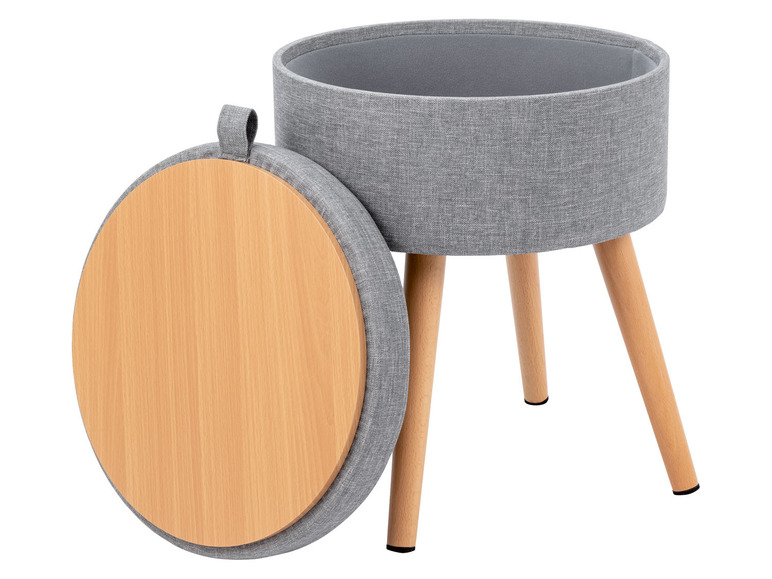 Aller en mode plein écran LIVARNO home Tabouret avec espace de rangement, Ø 36 cm - Photo 4