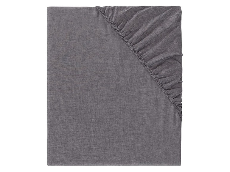 Aller en mode plein écran meradiso Drap-housse en chambray 140-160 x 200 - Photo 5