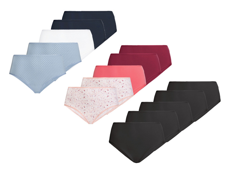 Set van 5 slips met hoge taille