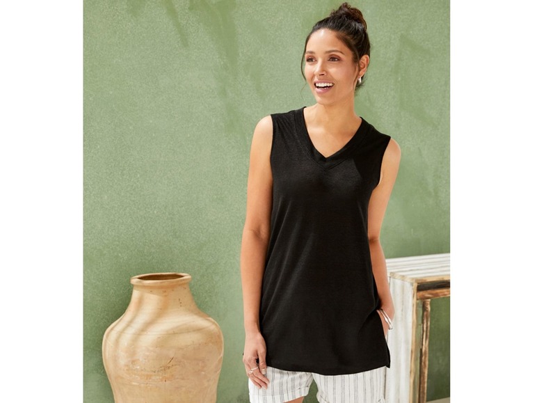 Ga naar volledige schermweergave: esmara® Mouwloze linnen blouse met zijsplitten - afbeelding 11
