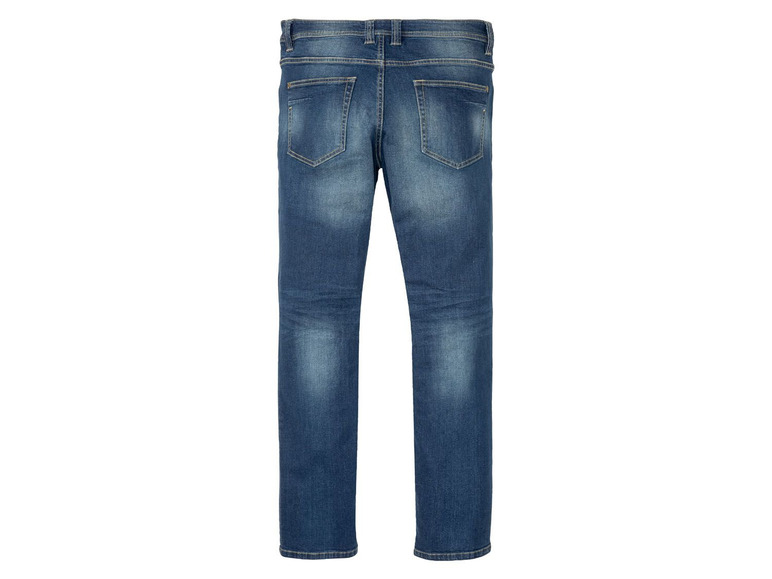 Ga naar volledige schermweergave: LIVERGY® Jeansbroek voor heren, slim fit, katoen, polyester en elastaan - afbeelding 4