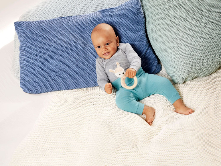 Aller en mode plein écran lupilu® Set de 2 pantalons bébé en pur coton bio avec taille élastique - Photo 4