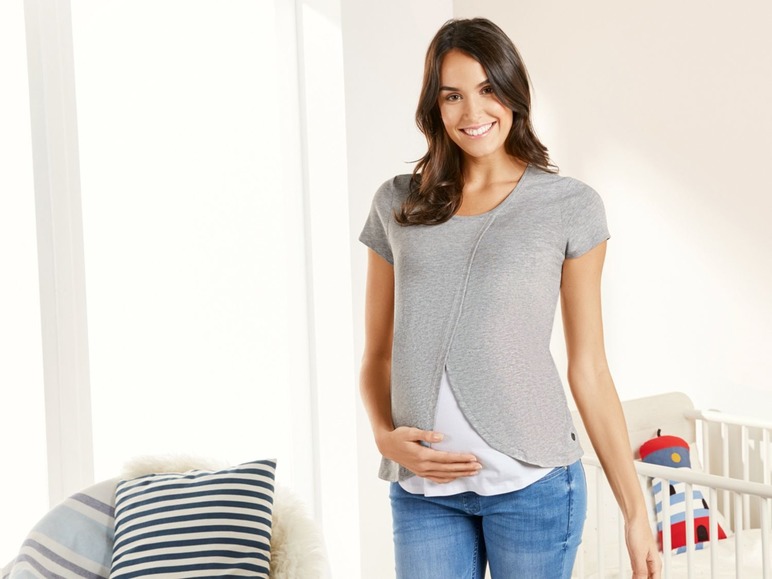 Aller en mode plein écran esmara® Set de 2 t-shirts de maternité, coton - Photo 2