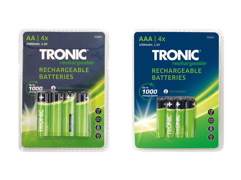 Ga naar volledige schermweergave: TRONIC® Oplaadbare batterijen, Ni-MH, 4 stuks - afbeelding 1