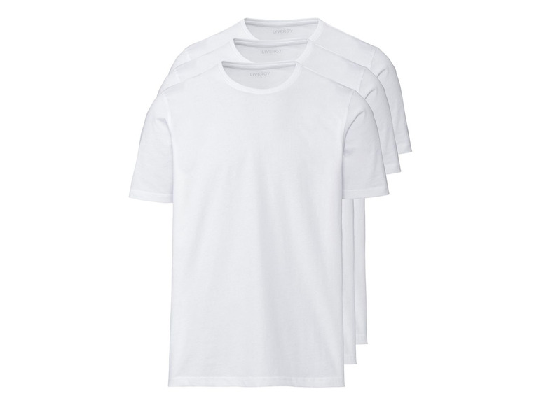 Ga naar volledige schermweergave: LIVERGY T-shirts voor heren, set van 3, puur katoen - afbeelding 7