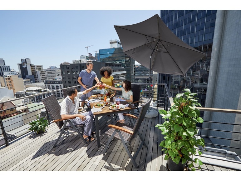 Ga naar volledige schermweergave: florabest Parasol Ø 294 cm, handzwengel, knikvoorzieining - afbeelding 11