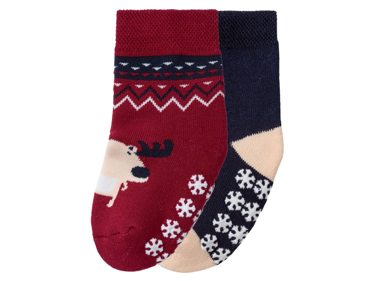 Aller en mode plein écran lupilu® Chaussettes de Noël pour enfants, 2 paires, coton, polyamide et élasthanne - Photo 2
